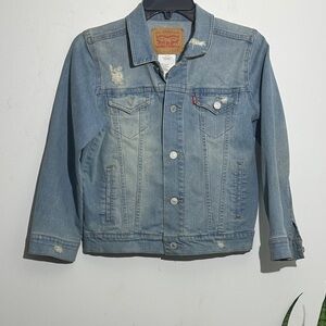Levi's Light Blue Distressed Denim Jacket